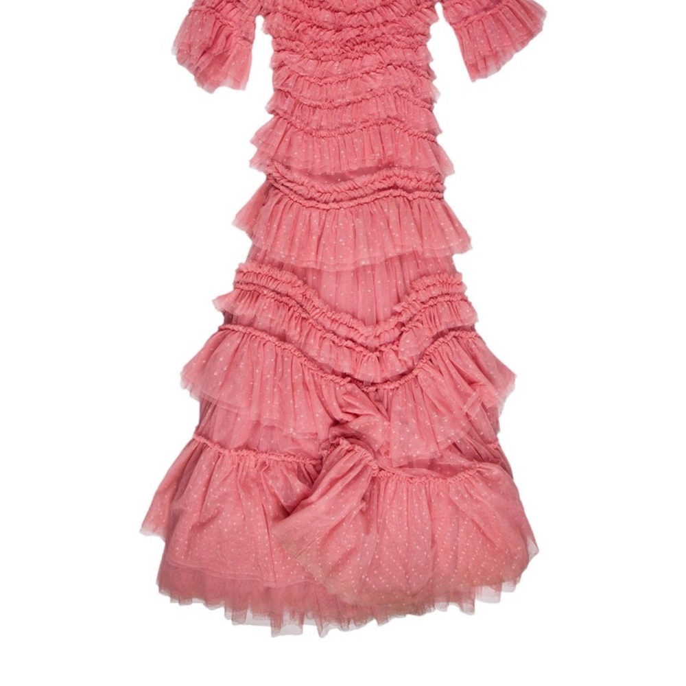 Needle & Thread Pink Ruffled Dress